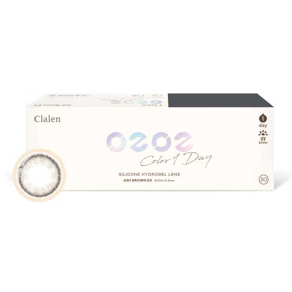 [Clalen] O2O2 Color 1-Day Lens Ash Brown EX (30EA)