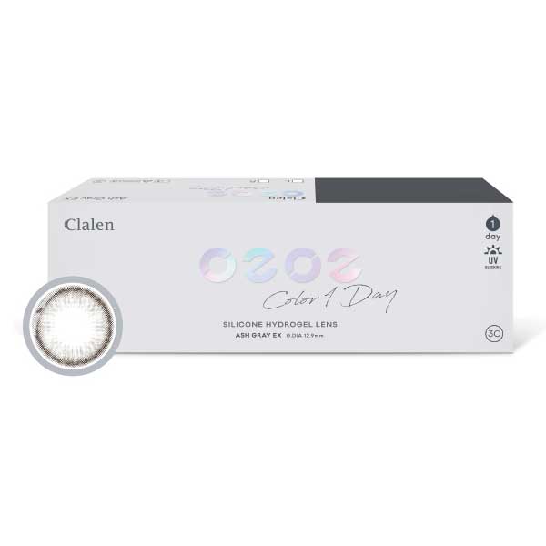 [Clalen] O2O2 Color 1-Day Lens Ash Gray EX (30EA)