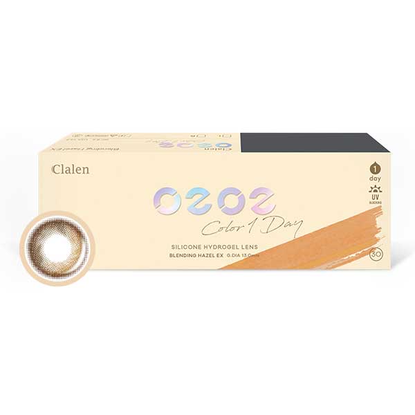 [Clalen] O2O2 Color 1-Day Lens Blending Hazel EX (30EA)