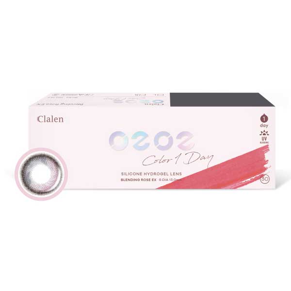 [Clalen] O2O2 Color 1-Day Lens Blending Rose EX (30EA)