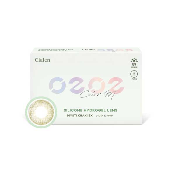 [Clalen] O2O2 Color M Monthly Lens Mysti Khaki EX (2EA)