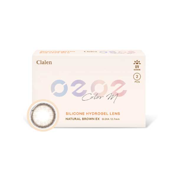 [Clalen] O2O2 Color M Monthly Lens Natural Brown EX (2EA)