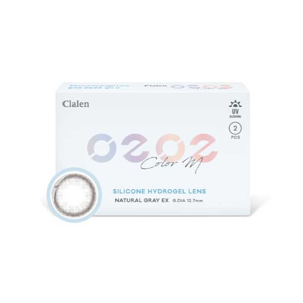 [Clalen] O2O2 Color M Monthly Lens Natural Gray EX (2EA)