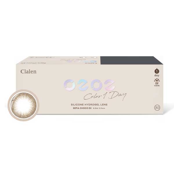 [Clalen] O2O2 Color 1-Day Lens Sepia Choco EX (30EA)