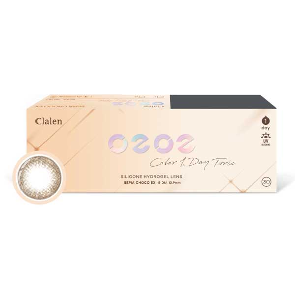 [Clalen] O2O2 Color Toric 1-Day Lens Sepia Choco EX for Astigmatism (30EA)